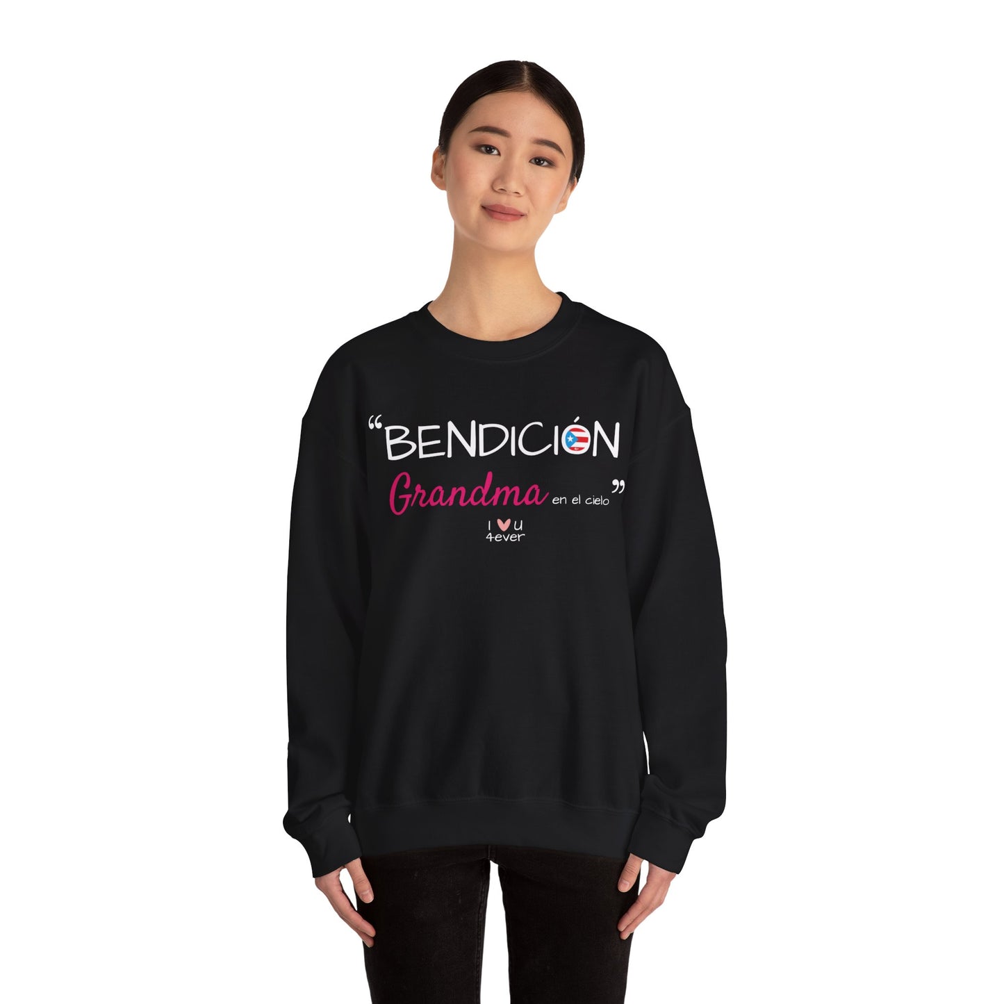 Bendición Grandma Boricua Unisex Heavy Blend™ Crewneck Sweaters