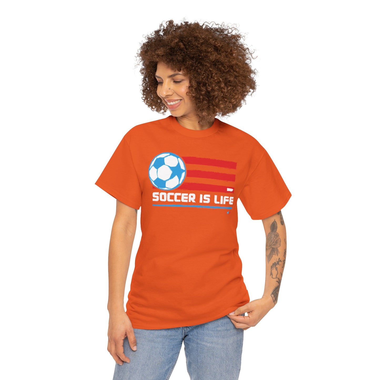 Soccer is Life Colors Unisex Heavy Cotton Tee