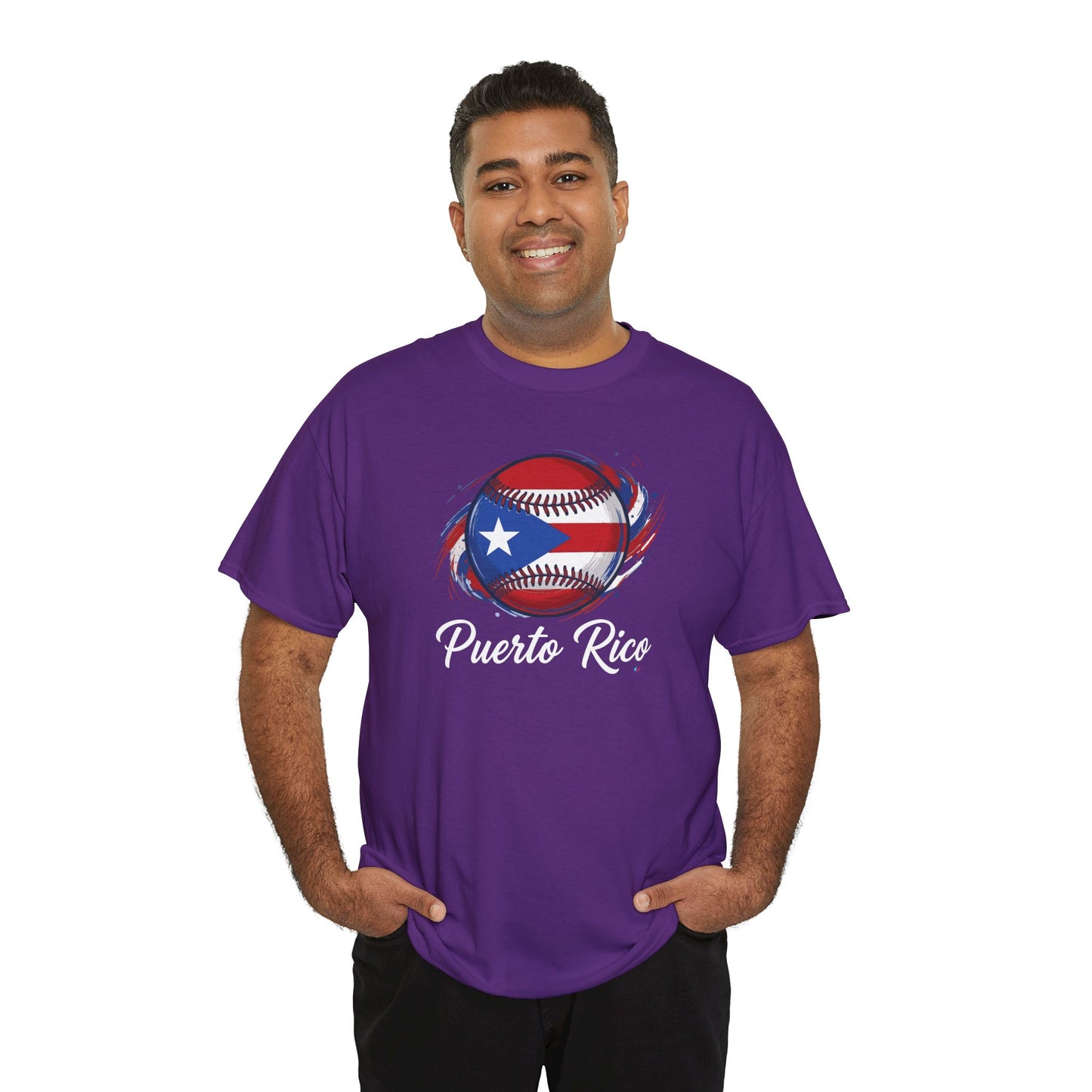 Puerto Rico Baseball Flag | Unisex Heavy Cotton T-Shirt