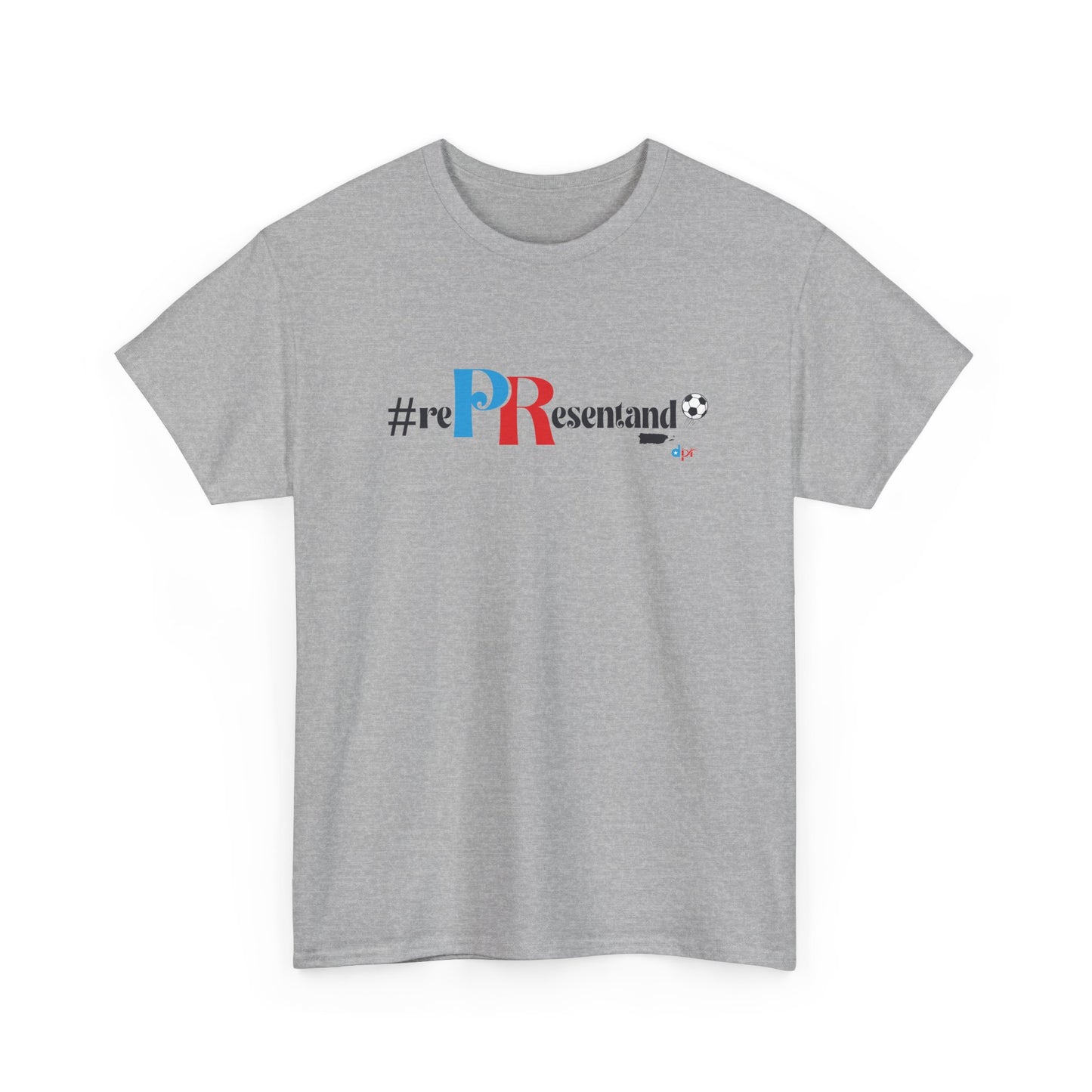 RePResentando™ Puerto Rico Soccer ball Unisex Heavy Cotton Tee | Boricua Soccer T-Shirt