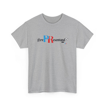 RePResentando™ Puerto Rico Soccer ball Unisex Heavy Cotton Tee | Boricua Soccer T-Shirt