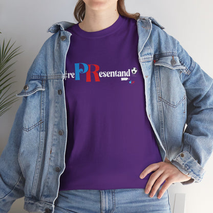 RePResentando™ Puerto Rico Soccer ball Unisex Heavy Cotton Tee | Boricua Soccer T-Shirt