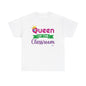 Queen of the Classroom - Back to School Boricua Teacher Heavy Cotton Tee