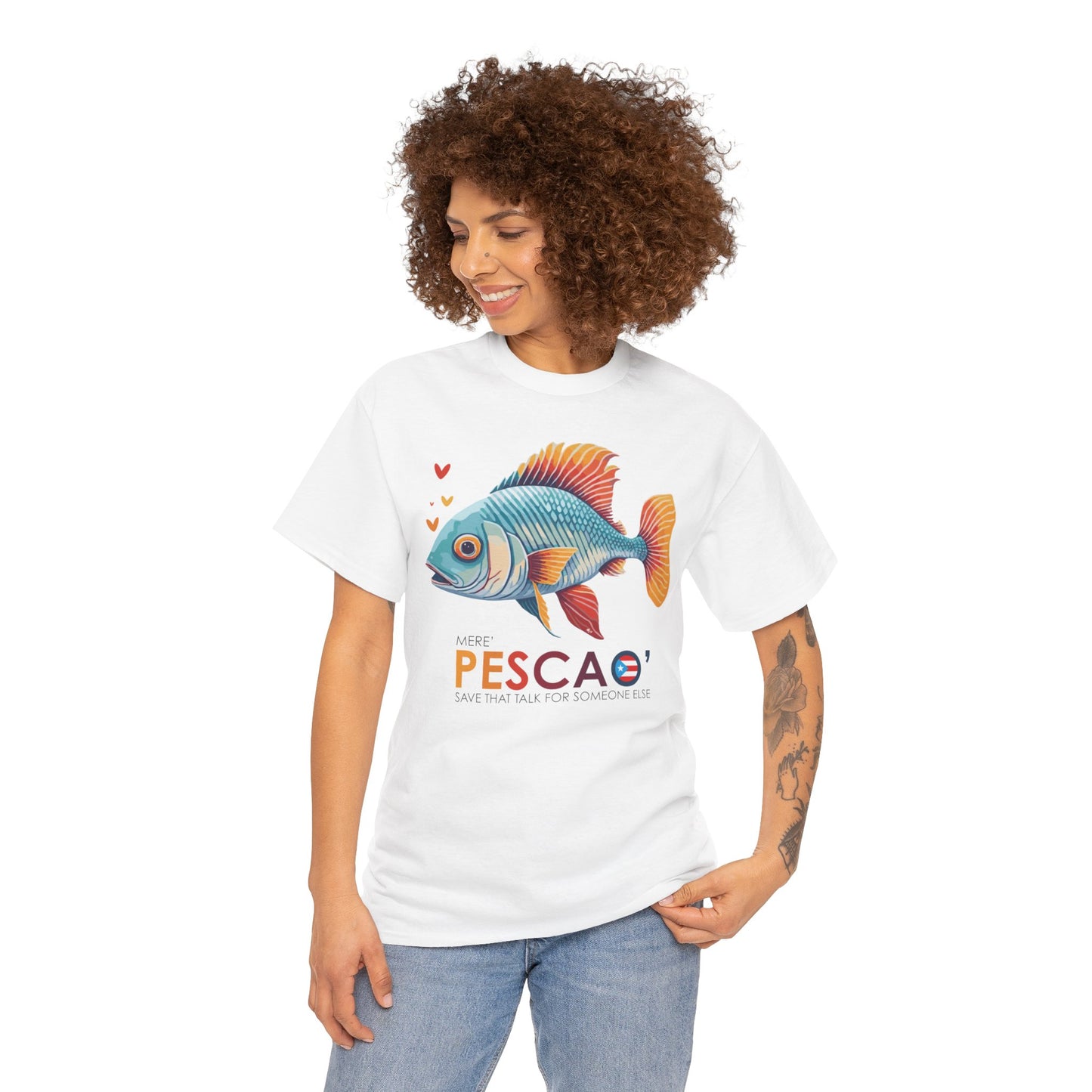 Mere' Pescao No sea tan Paquetero Talk Unisex Heavy Cotton Tee
