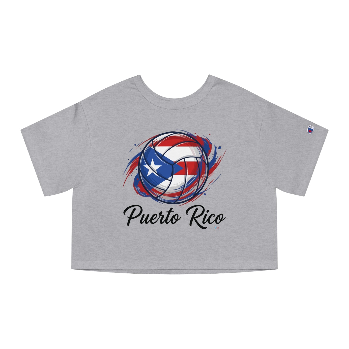 Puerto Rico Volleyball Women's Flowy Cropped Tee | Puerto Rican Volleyball Shirt