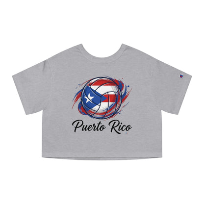 Puerto Rico Volleyball Women's Flowy Cropped Tee | Puerto Rican Volleyball Shirt