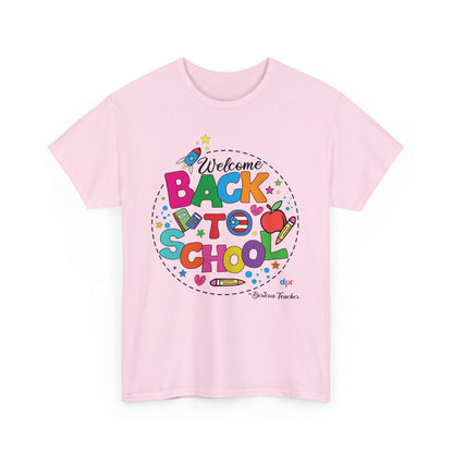 Welcome Back to School Boricua Teacher Heavy Cotton Tee