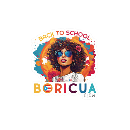 Back to School Boricua Girl Flow Kiss-Cut Vinyl Decals