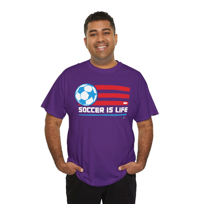 Soccer is Life Colors Unisex Heavy Cotton Tee