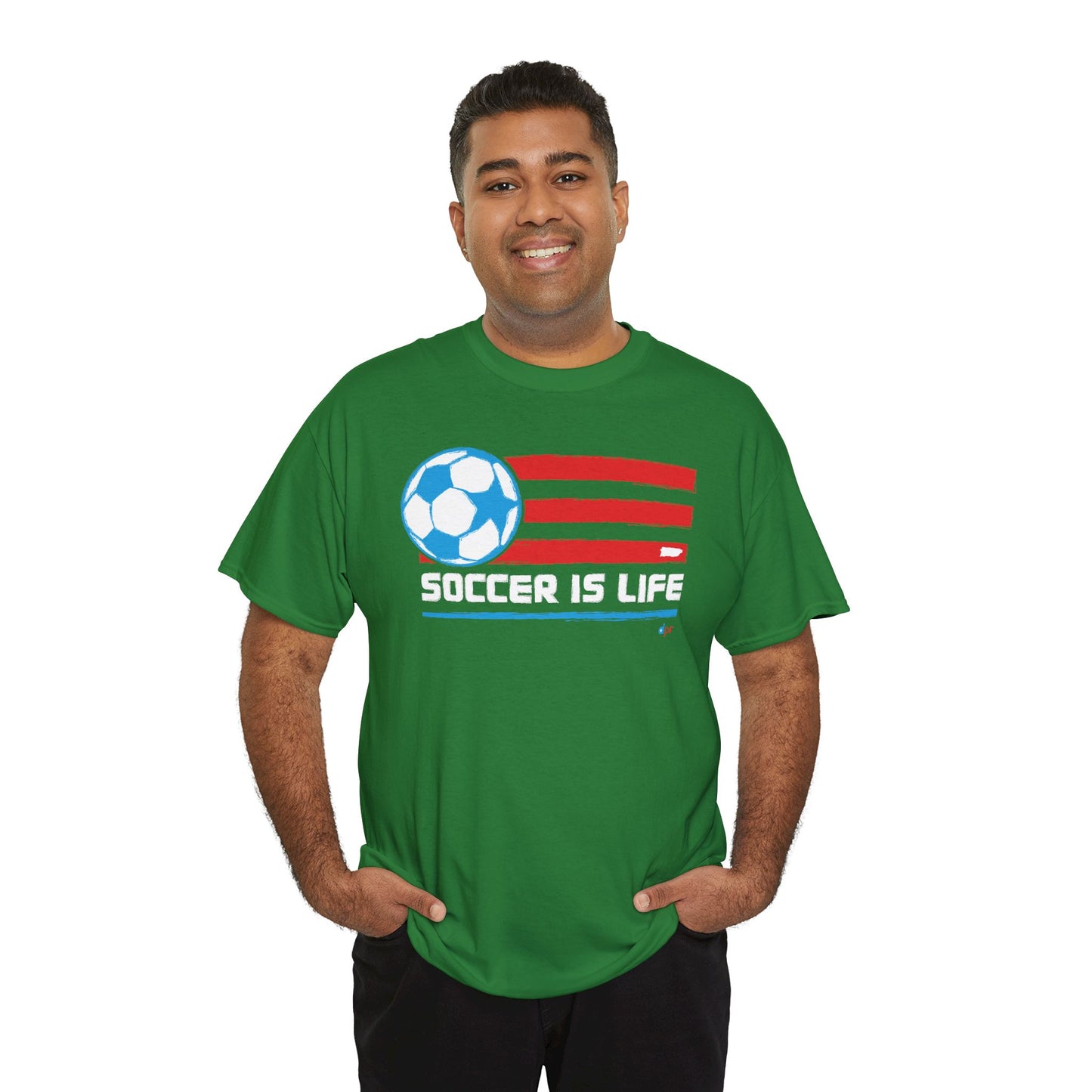 Soccer is Life Colors Unisex Heavy Cotton Tee