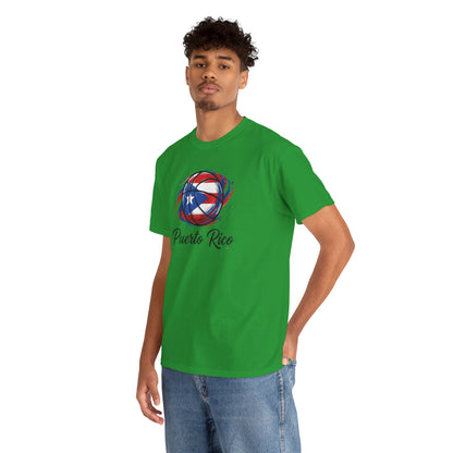 Puerto Rico Basketball Flag 2 | Unisex Heavy Cotton T-Shirt