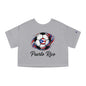 Puerto Rico Soccer ball Women's Flowy Cropped Tee | Puerto Rican Soccer ball Shirt