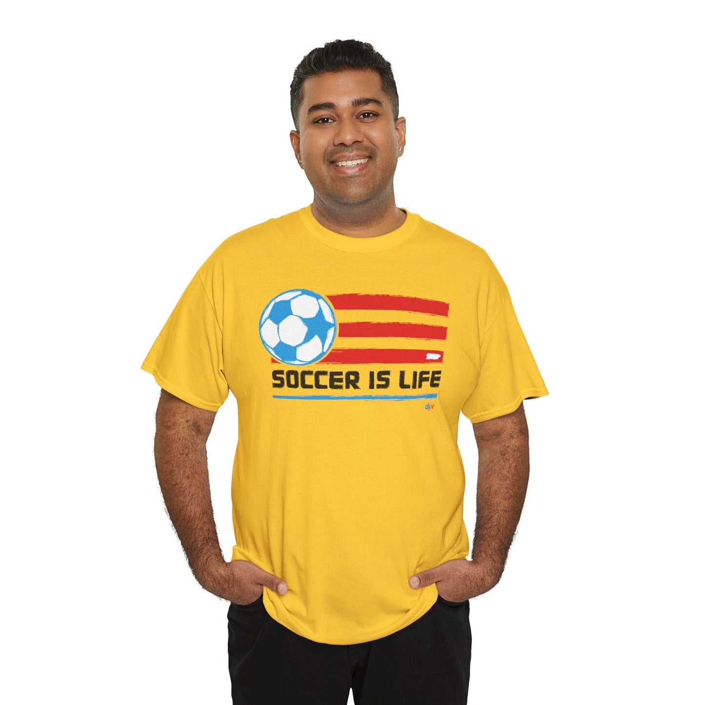 Soccer is Life Colors Unisex Heavy Cotton Tee