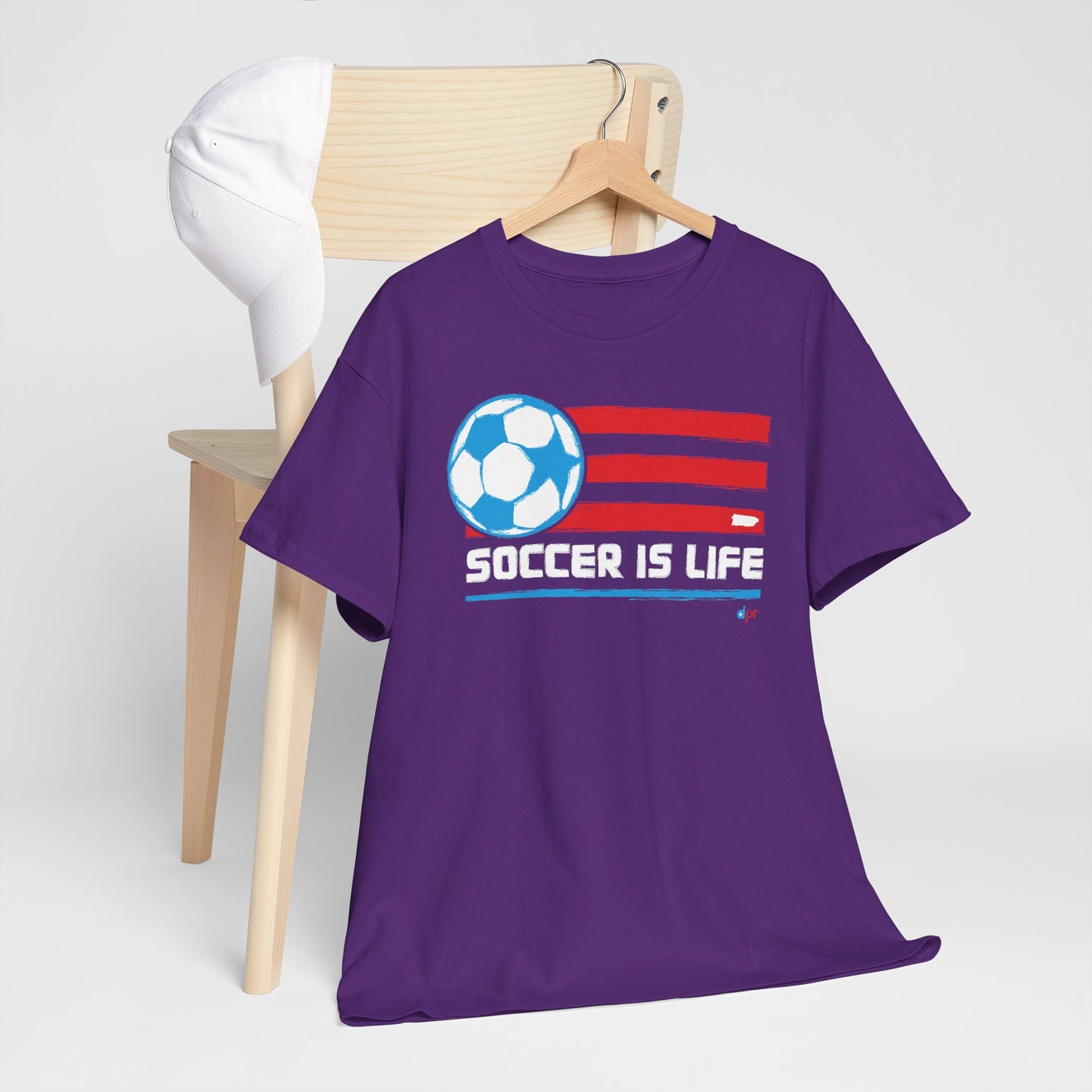 Soccer is Life Colors Unisex Heavy Cotton Tee