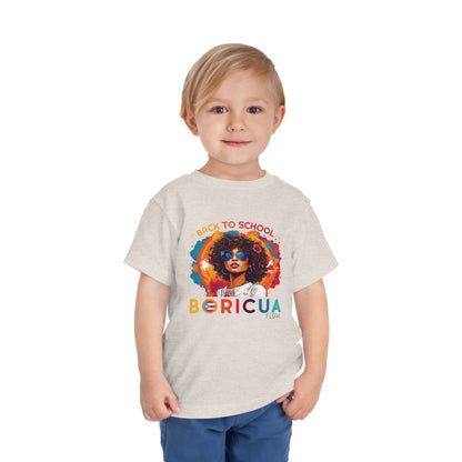 Back to School Boricua Girl Flow Toddler Short Sleeve Tee