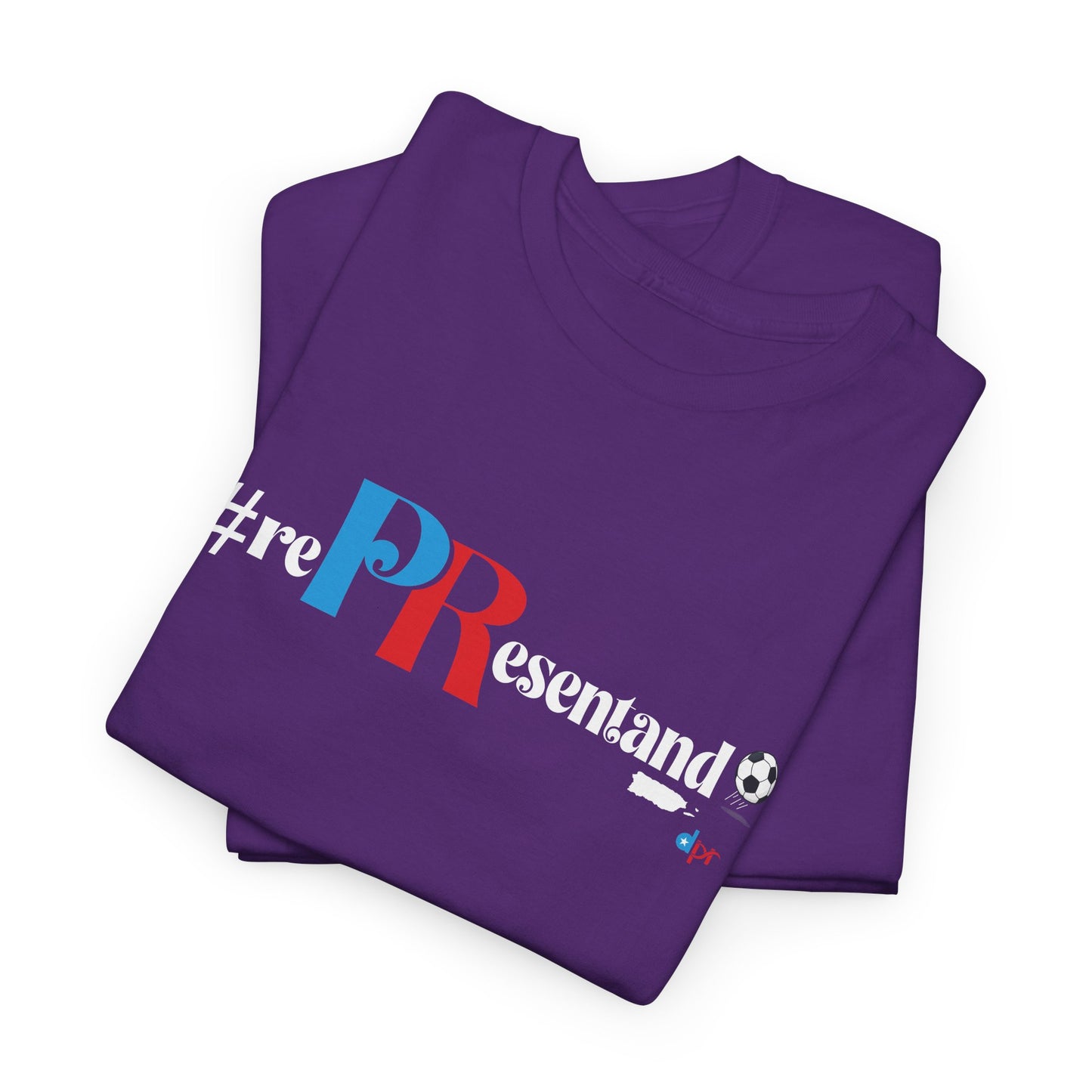 RePResentando™ Puerto Rico Soccer ball Unisex Heavy Cotton Tee | Boricua Soccer T-Shirt
