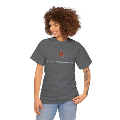 Mi Atleta Pertenece Primero a Jesús | Puerto Rico Faith Cross Soccer ball Unisex Heavy Cotton Tee