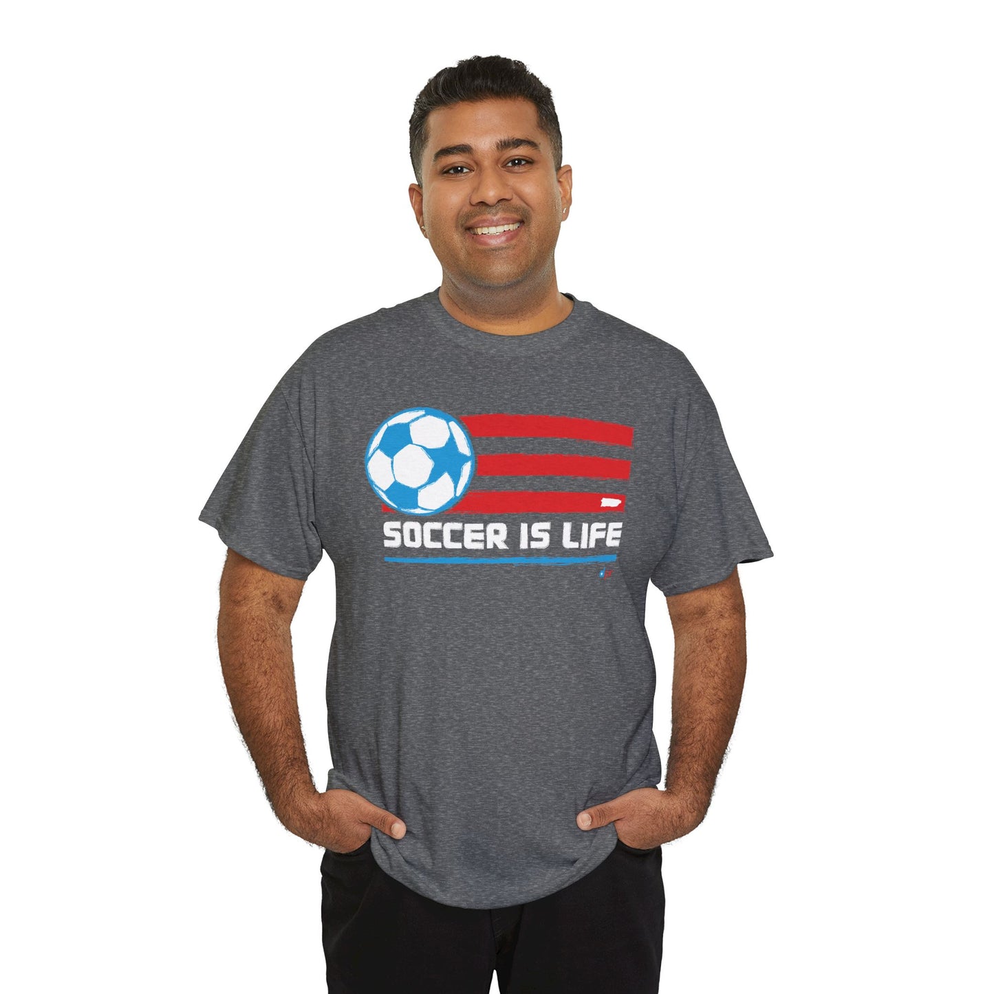 Soccer is Life Colors Unisex Heavy Cotton Tee
