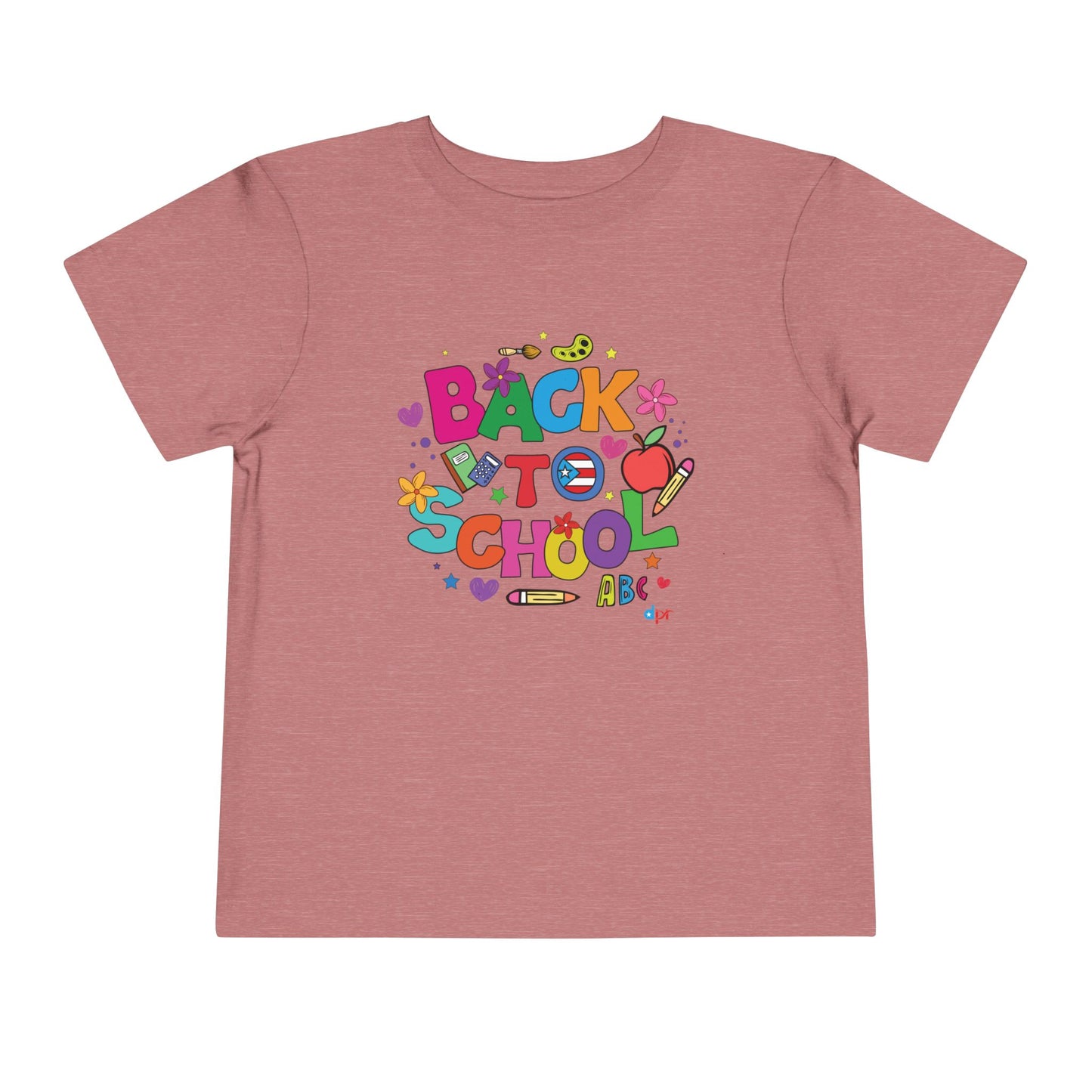Back To School Boricua Girl Toddler Short Sleeve Tee