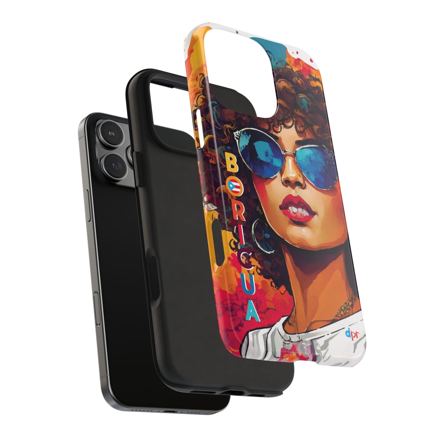 Boricua Girl Mosaico White Tough Phone Cases