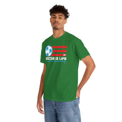 Soccer is Life Colors Unisex Heavy Cotton Tee