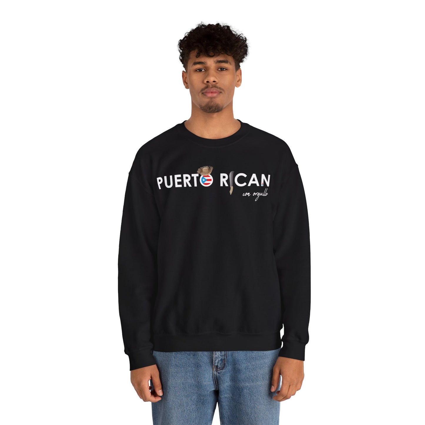 Puerto Rican con orgullo Unisex Heavy Blend™ Crewneck Sweaters