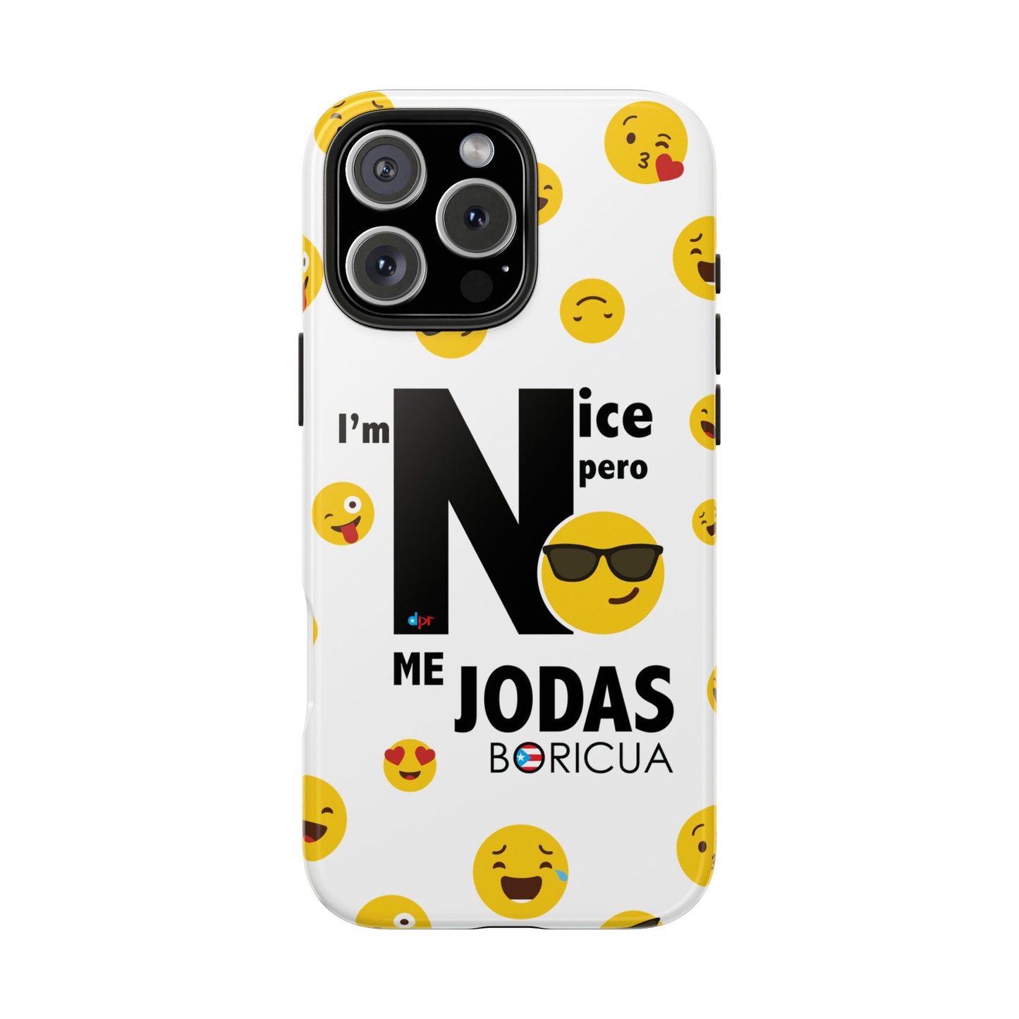I'm Nice pero No me Jodas White Tough Phone Cases