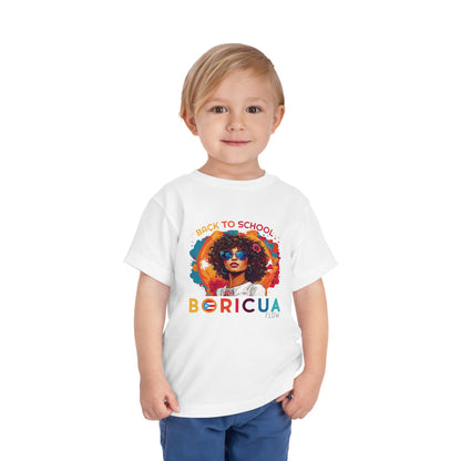 Back to School Boricua Girl Flow Toddler Short Sleeve Tee