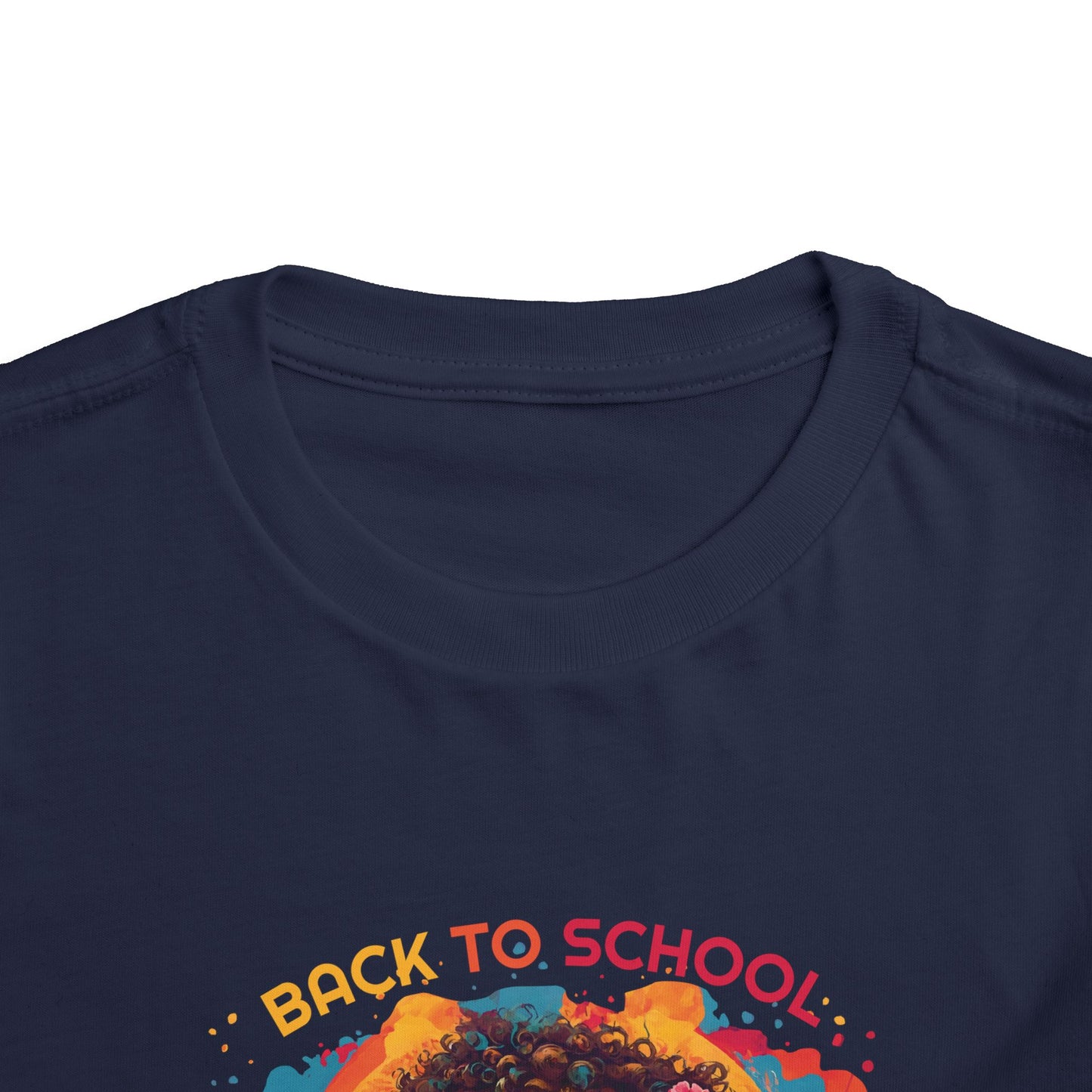 Back to School Boricua Girl Flow Black Toddler Short Sleeve Tee