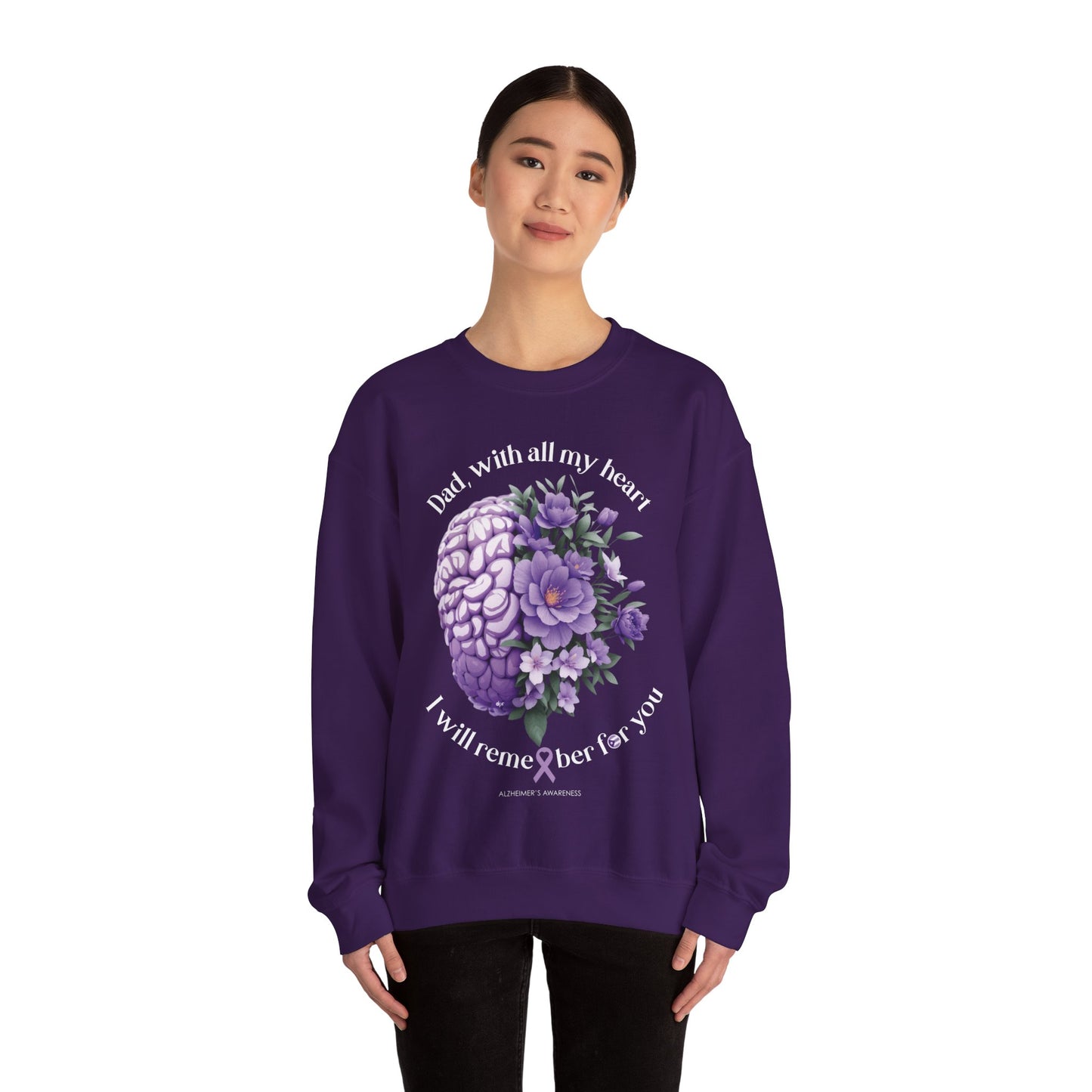 DAD I Will Remember for You Heavy Blend™ Crewneck Sweaters