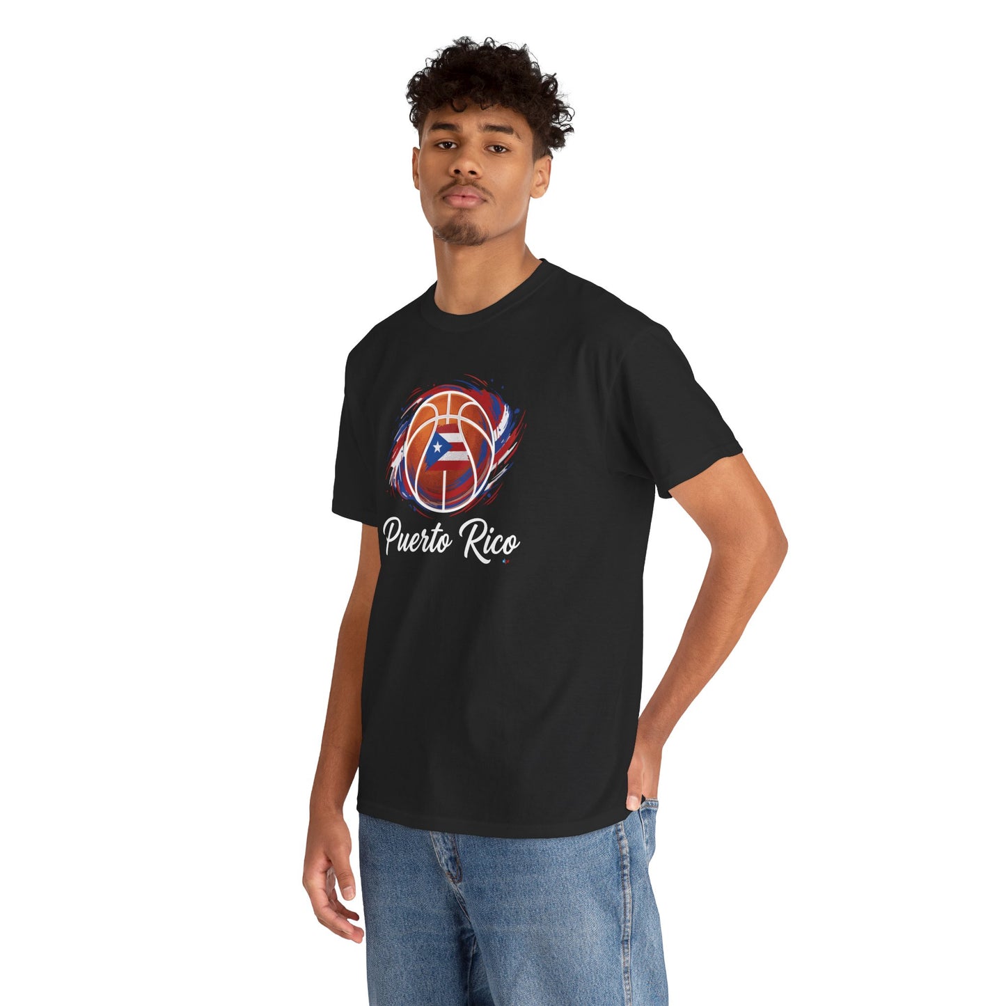 Puerto Rico Basketball Flag | Unisex Heavy Cotton T-Shirt