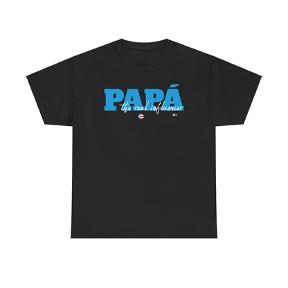 Papá The Real Influencer Blue Heavy Cotton Tee