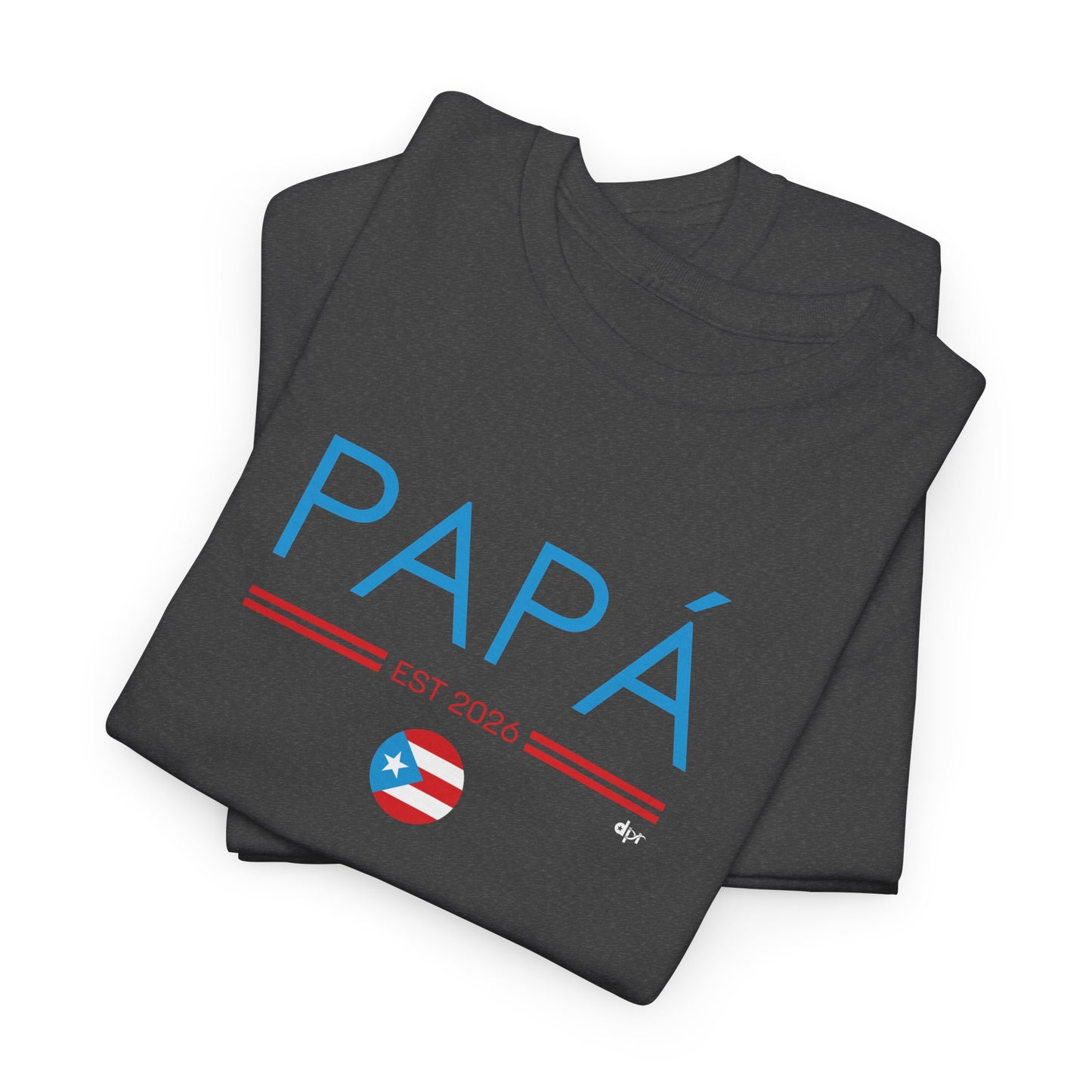 Papá EST. 2026 Puerto Rican Flag Unisex Heavy Cotton Tee