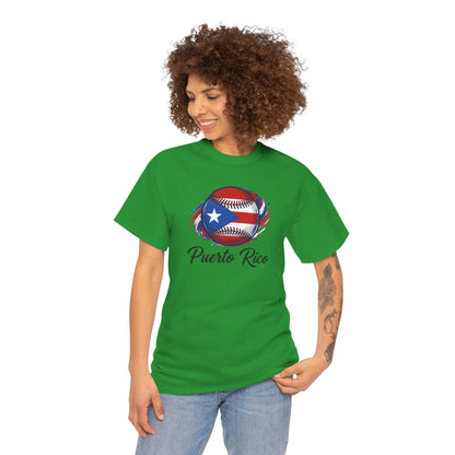 Puerto Rico Baseball Flag | Unisex Heavy Cotton T-Shirt