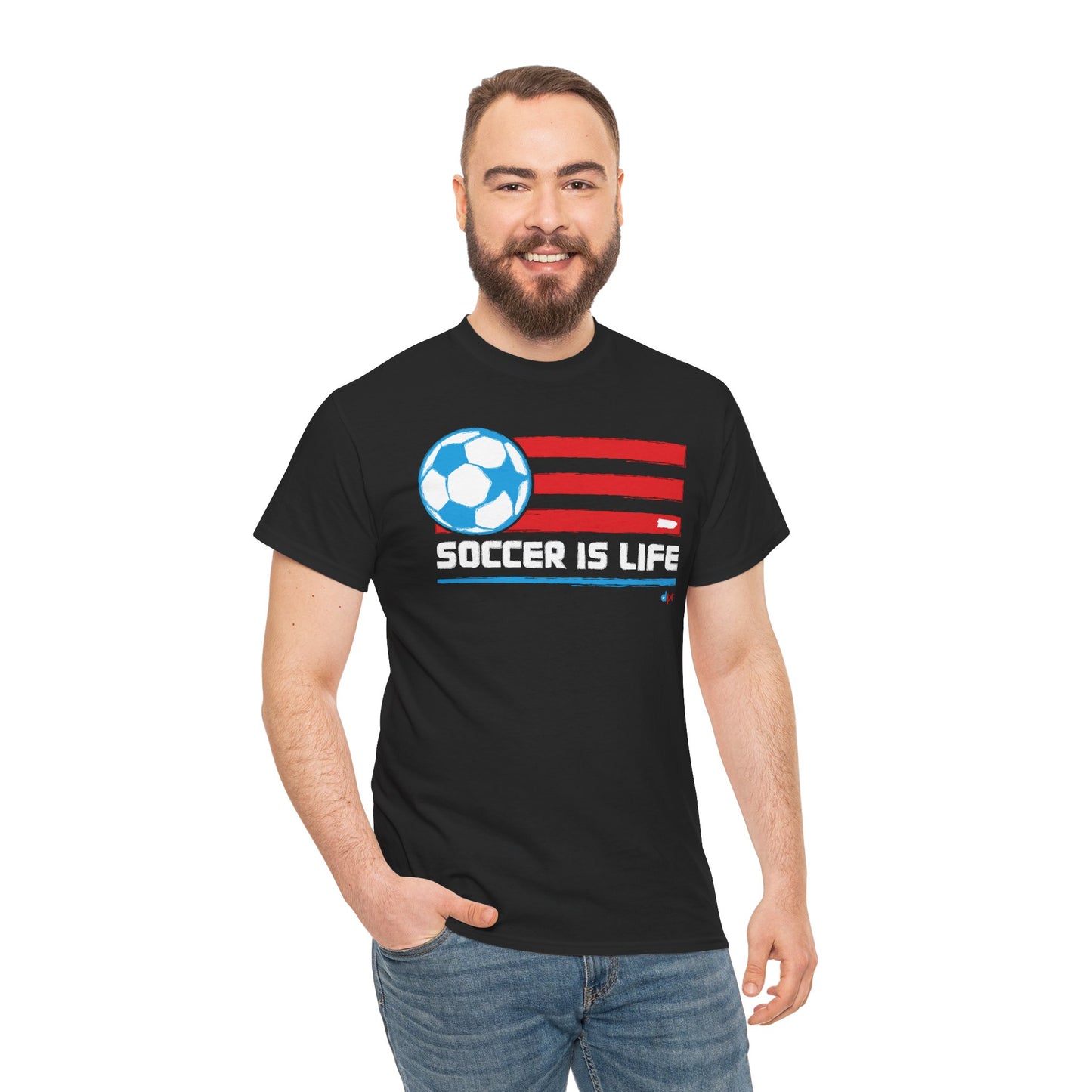 Soccer is Life Colors Unisex Heavy Cotton Tee