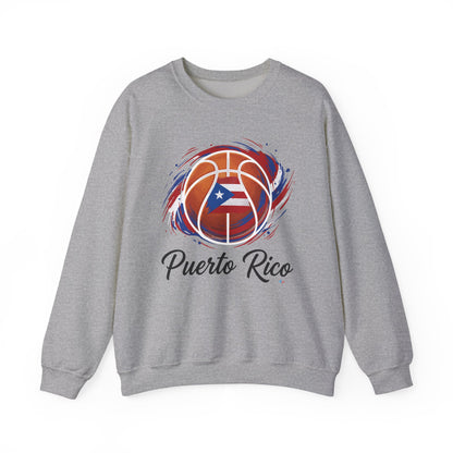 Puerto Rico Basketball Flag Heavy Blend™ Crewneck Sweatshirt