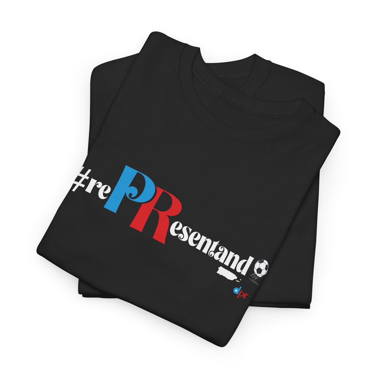 RePResentando™ Puerto Rico Soccer ball Unisex Heavy Cotton Tee | Boricua Soccer T-Shirt