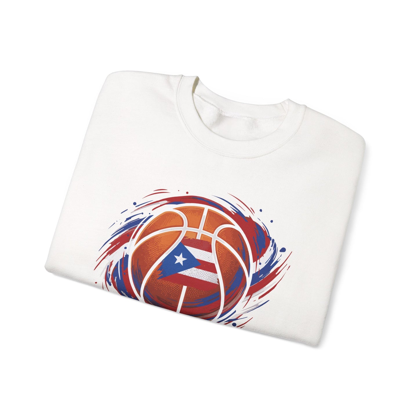 Puerto Rico Basketball Flag Heavy Blend™ Crewneck Sweatshirt