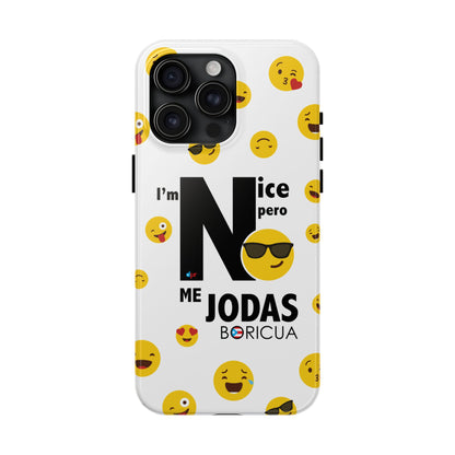 I'm Nice pero No me Jodas White Tough Phone Cases