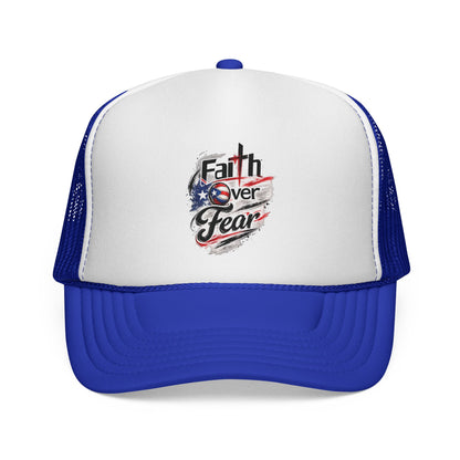 Faith Over Fear Christian Volleyball | Puerto Rican Flag Trucker Caps FREE SHIPPING