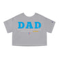 DAD Mi Héroe Blue Women's Flowy Cropped Tee