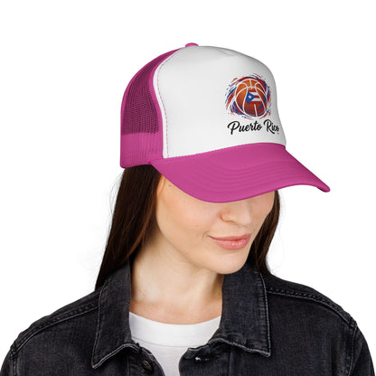 Puerto Rico Basketball Flag Trucker Caps FREE SHIPPING