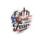 Faith Over Fear Christian Basketball Sticker | Puerto Rican Flag Waterproof Kiss-Cut Vinyl Decal