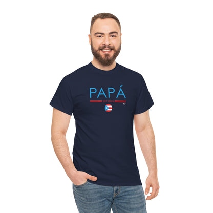 Papá EST. 2026 Puerto Rican Flag Unisex Heavy Cotton Tee