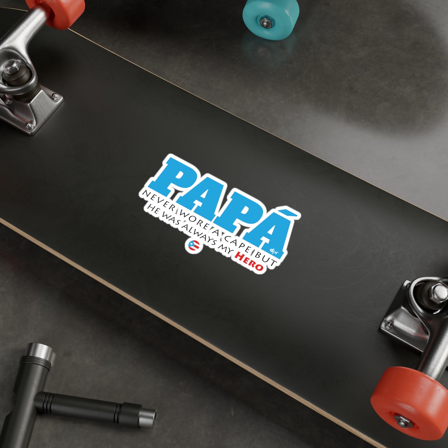 Papá My Hero Blue Kiss-Cut Vinyl Decals