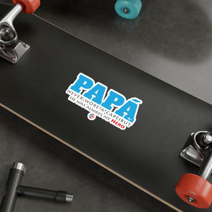 Papá My Hero Blue Kiss-Cut Vinyl Decals