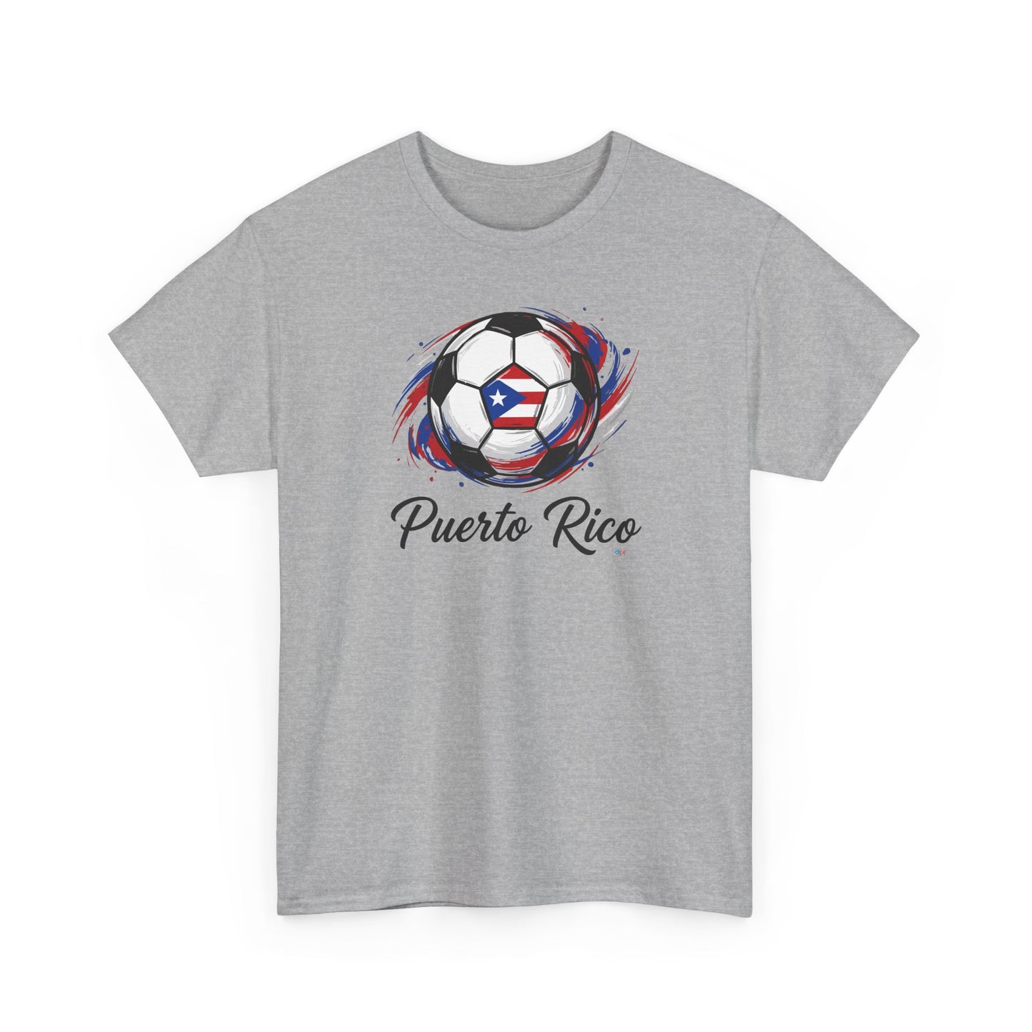 Puerto Rico Soccer Ball Flag | Unisex Heavy Cotton T-Shirt