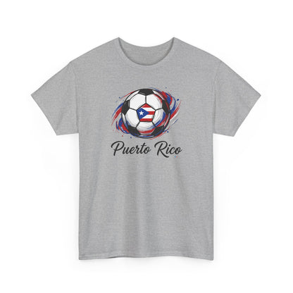 Puerto Rico Soccer Ball Flag | Unisex Heavy Cotton T-Shirt
