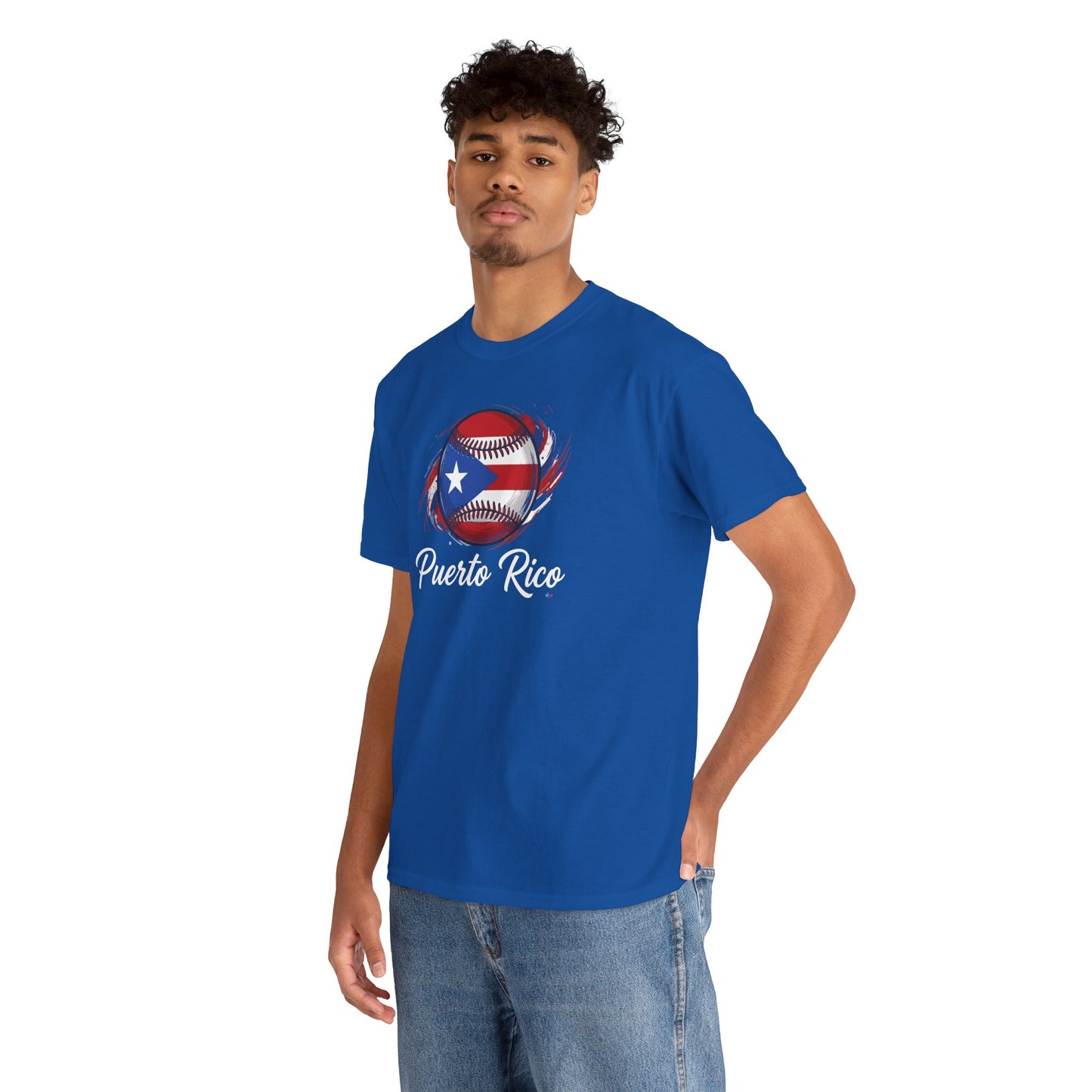 Puerto Rico Baseball Flag | Unisex Heavy Cotton T-Shirt