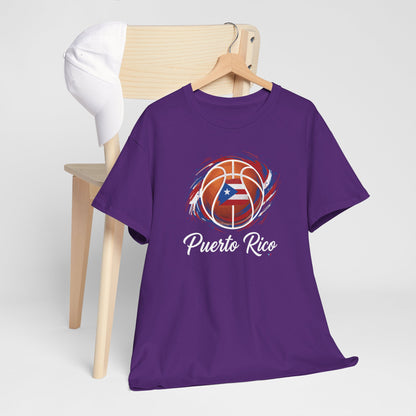 Puerto Rico Basketball Flag | Unisex Heavy Cotton T-Shirt